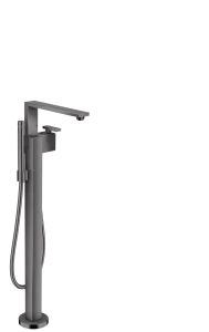 Axor Edge Single Lever Bath Mixer Floor-standing - Diamond Cut Polished Black Chrome