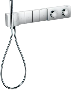 Axor Edge Thermostatic Module Select 610/100 For Concealed Installation For 4 Outlets - Diamond Cut Chrome