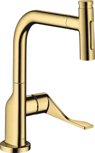 Axor Citterio Single Lever Kitchen Mixer Select 230 2jet With Pull-out Spray Gold Polished