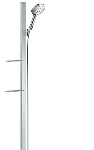 Hansgrohe Raindance Select S Shower Set 120 3jet With Shower Bar 150 Cm And Shelves Chrome
