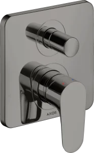 Axor Citterio M Single Lever Manual Bath Mixer For Concealed Installation With Integrated Backflow Prevention Polished Black Chrome