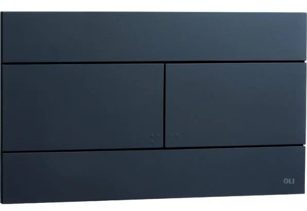 Oli Slim Mechanical Dual Flush Plate Matt Black TD detail view - Image 2