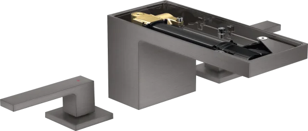 Axor Myedition 3-hole Basin Mixer 70 With Push-open Waste Without Plate Brushed Black Chrome