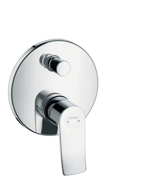 Hansgrohe Metris Single Lever Manual Bath Mixer Round For Concealed Installation With Integrated Backflow Prevention Chrome