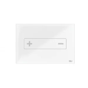 Oli Oceania White Glass Pneumatic Flush Plate RT