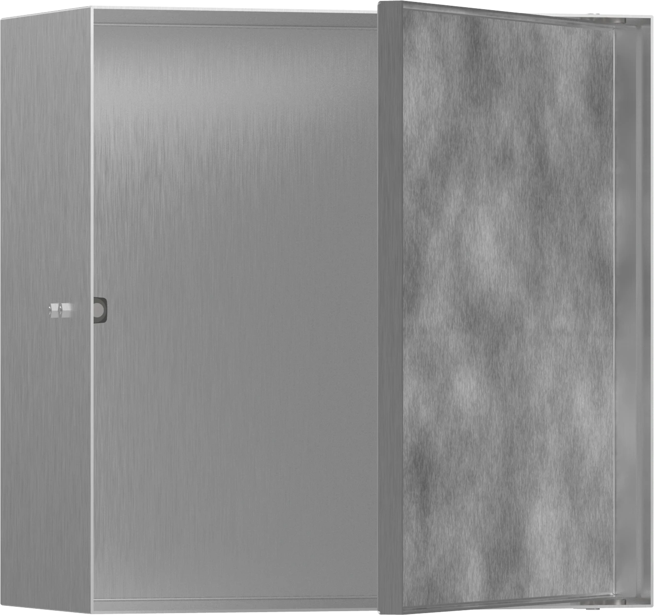 Hansgrohe Xtrastoris Rock Wall Niche With Tileable Door 300/300/140 Brushed Stainless Steel