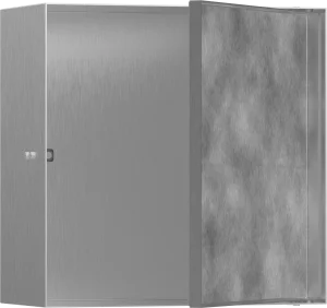 Hansgrohe Xtrastoris Rock Wall Niche With Tileable Door 300/300/140 Brushed Stainless Steel