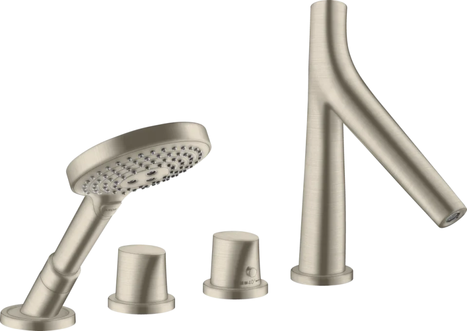 Axor Starck Organic Thermostatic Bath Filler Concealed 504 X 263 X 128mm Nickel - Brushed product image - Image 1