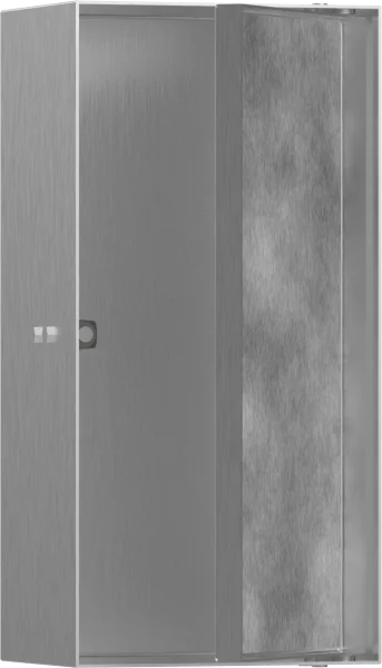 Hansgrohe Xtrastoris Rock Wall Niche With Tileable Door 300/150/100 Brushed Stainless Steel