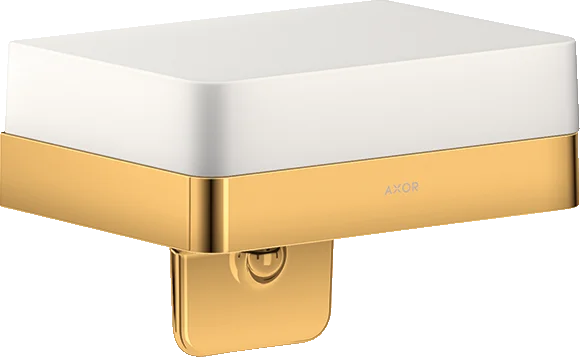 Axor Universal Softsquare Soap Dispenser With Shelf Gold Polished