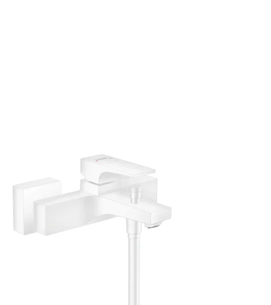 Hansgrohe Metropol Single Lever Manual Bath Mixer For Exposed Installation With Lever Handle Matt White