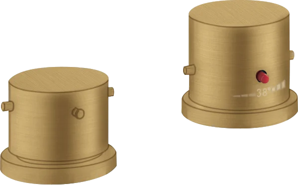 Axor Starck 2-hole Rim-mounted Thermostatic Bath Mixer With Zero Handles Gold Brushed