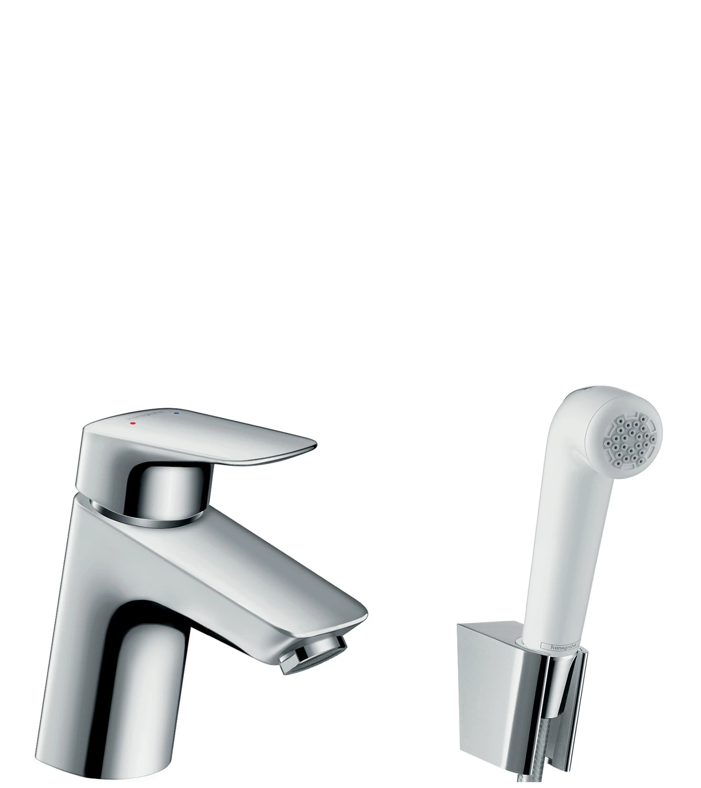 Hansgrohe Logis Single Lever Basin Mixer With Bidet Spray And Shower Hose 160 Cm Chrome