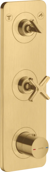 Axor Citterio E Thermostatic Module 380/120 For Concealed Installation For 2 Outlets With Plate Gold Brushed