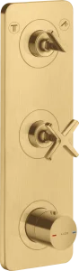 Axor Citterio E Thermostatic Module 380/120 For Concealed Installation For 2 Outlets With Plate Gold Brushed