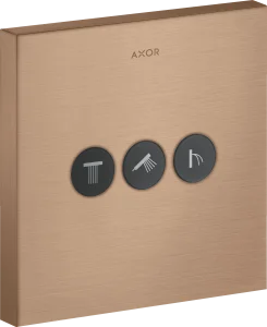 Axor Showerselect Valve Square For Concealed Installation For 3 Outlets Brushed Red Gold
