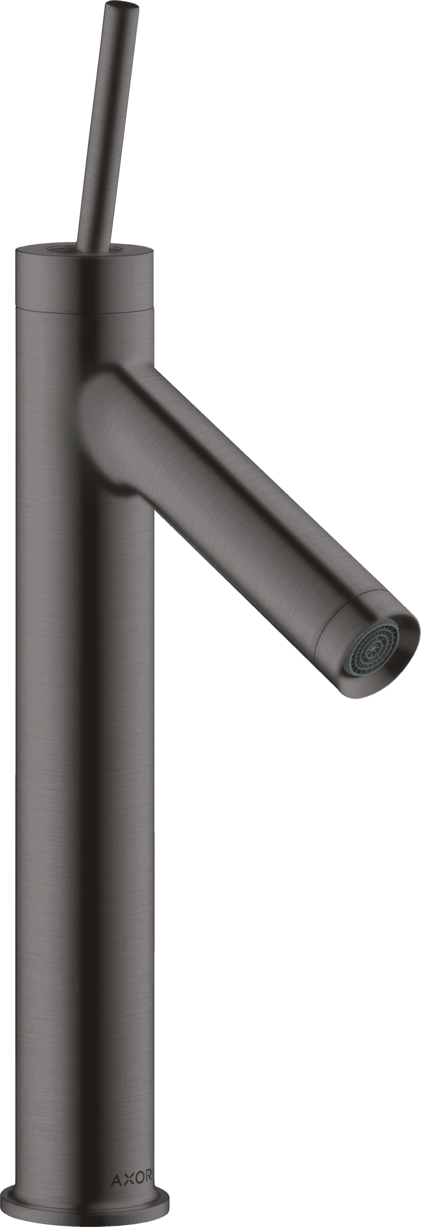 Axor Starck Single Lever Basin Mixer 170 With Pin Handle Without Waste Brushed Black Chrome