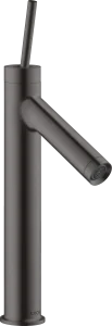 Axor Starck Single Lever Basin Mixer 170 With Pin Handle Without Waste Brushed Black Chrome