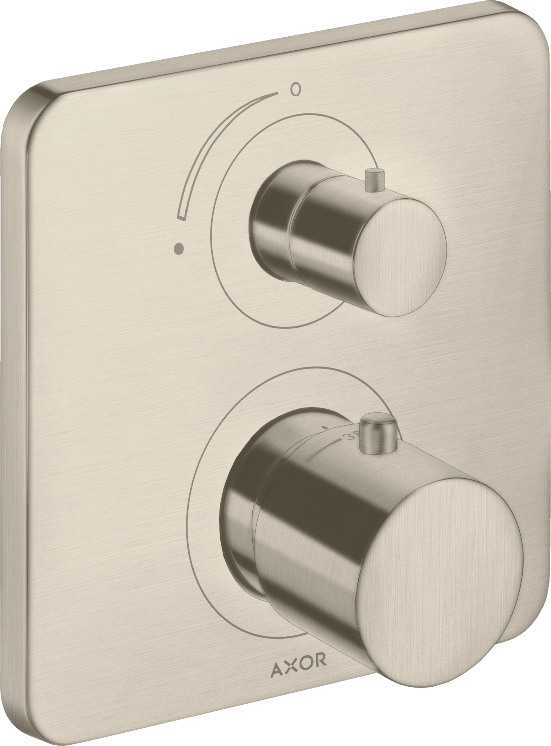 Axor Citterio M Thermostatic Mixer For Concealed Installation With Shut-off Valve Brushed Nickel