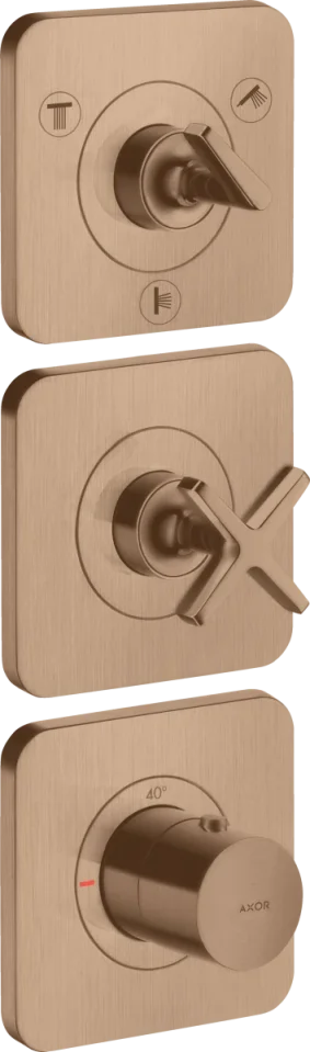 Axor Citterio E Thermostatic Shower Mixer Concealed 290 X 204 X 144mm Rose Gold/gold - Brushed product image - Image 1
