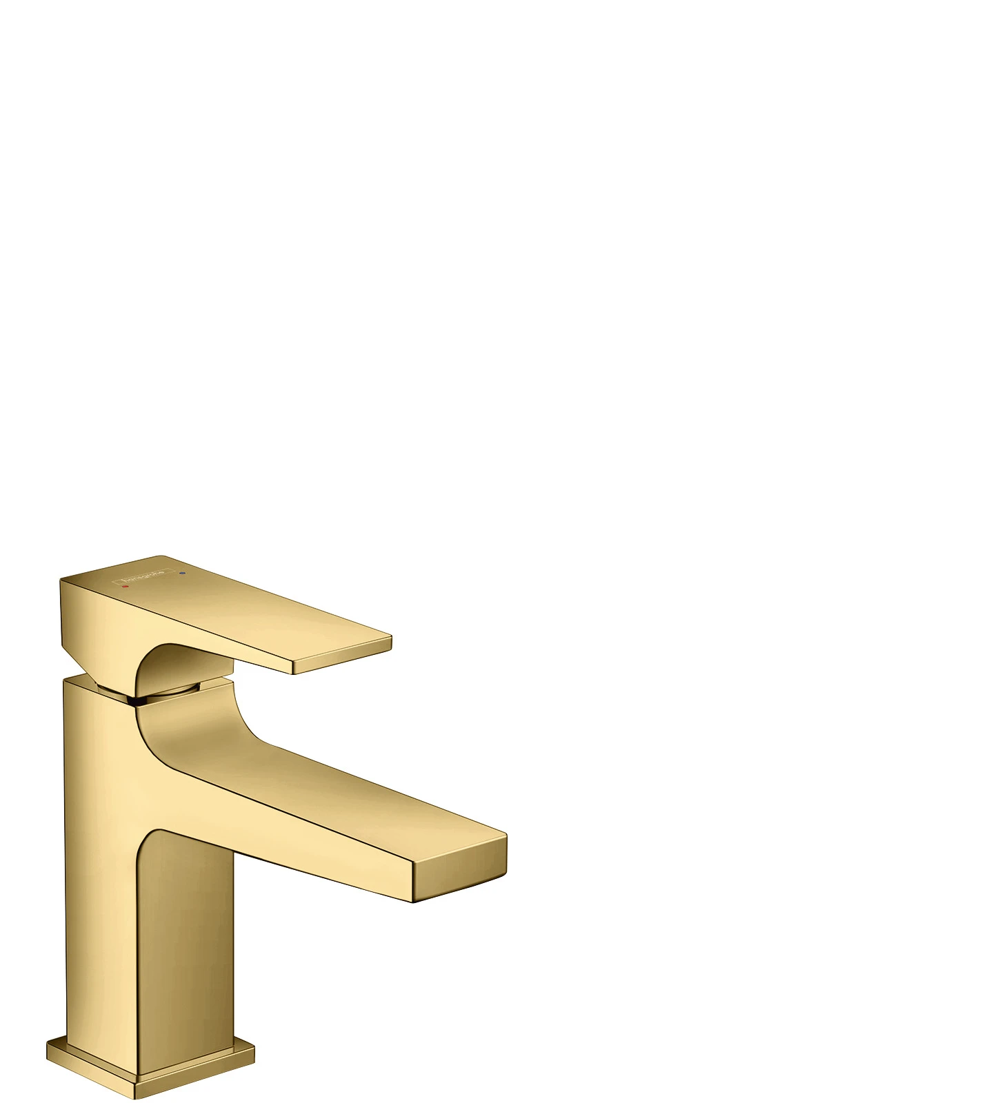 Hansgrohe Metropol Single Lever Basin Mixer 100 With Lever Handle For Handrinse Basins With Push-open Waste Set Gold Polished