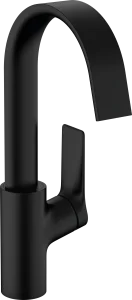 Hansgrohe Vivenis Single Lever Basin Mixer 210 With Swivel Spout And Pop-up Waste Set Matt Black