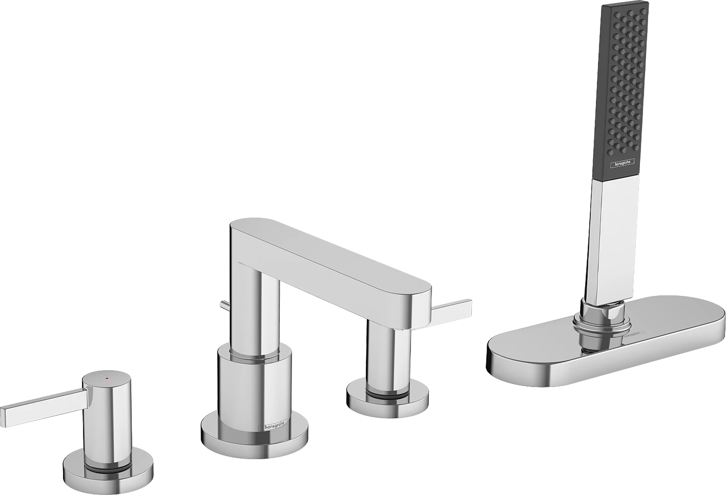 Hansgrohe Finoris 4-hole Rim Mounted Bath Mixer With Sbox Chrome