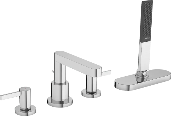 Hansgrohe Finoris 4-hole Rim Mounted Bath Mixer With Sbox Chrome