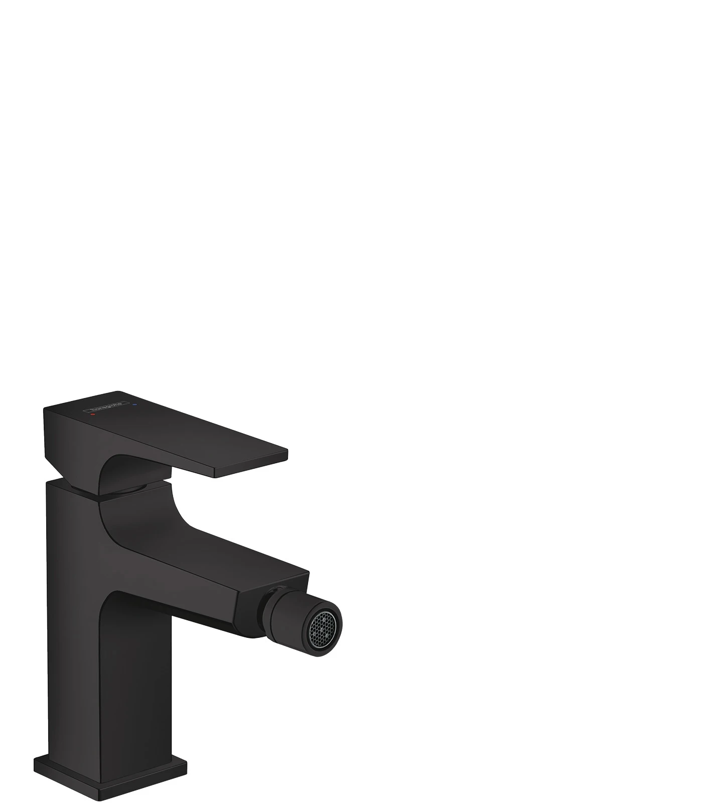 Hansgrohe Metropol Single Lever Bidet Mixer With Lever Handle And Push-open Waste Matt Black