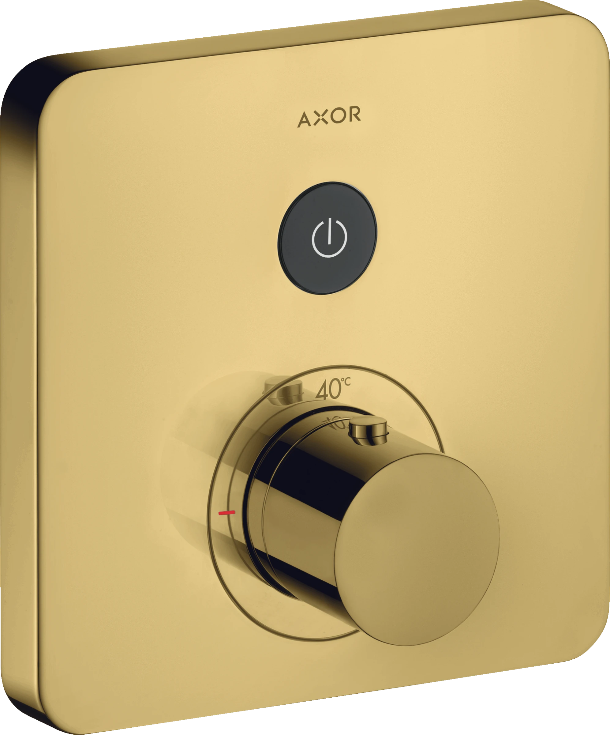 Axor Showerselect Thermostatic Mixer Softsquare For Concealed Installation For 1 Outlet Gold Polished