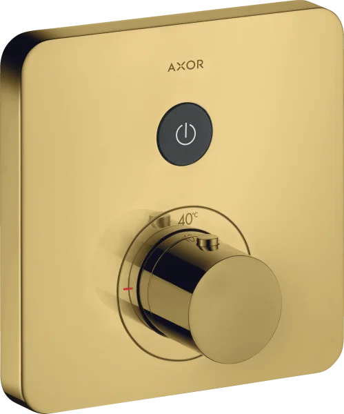 Axor Showerselect Thermostatic Mixer Softsquare For Concealed Installation For 1 Outlet Gold Polished