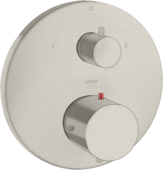 Axor Starck Thermostatic Mixer For Concealed Installation With Shut-off / Diverter Valve Stainless Steel