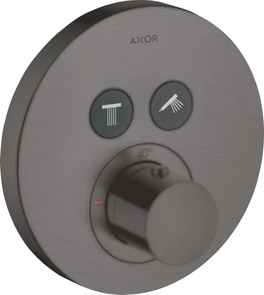 Axor Showersolutions Thermostatic Shower Mixer Concealed 220 X 185 X 135mm Gunmetal/chrome - Brushed product image - Image 1