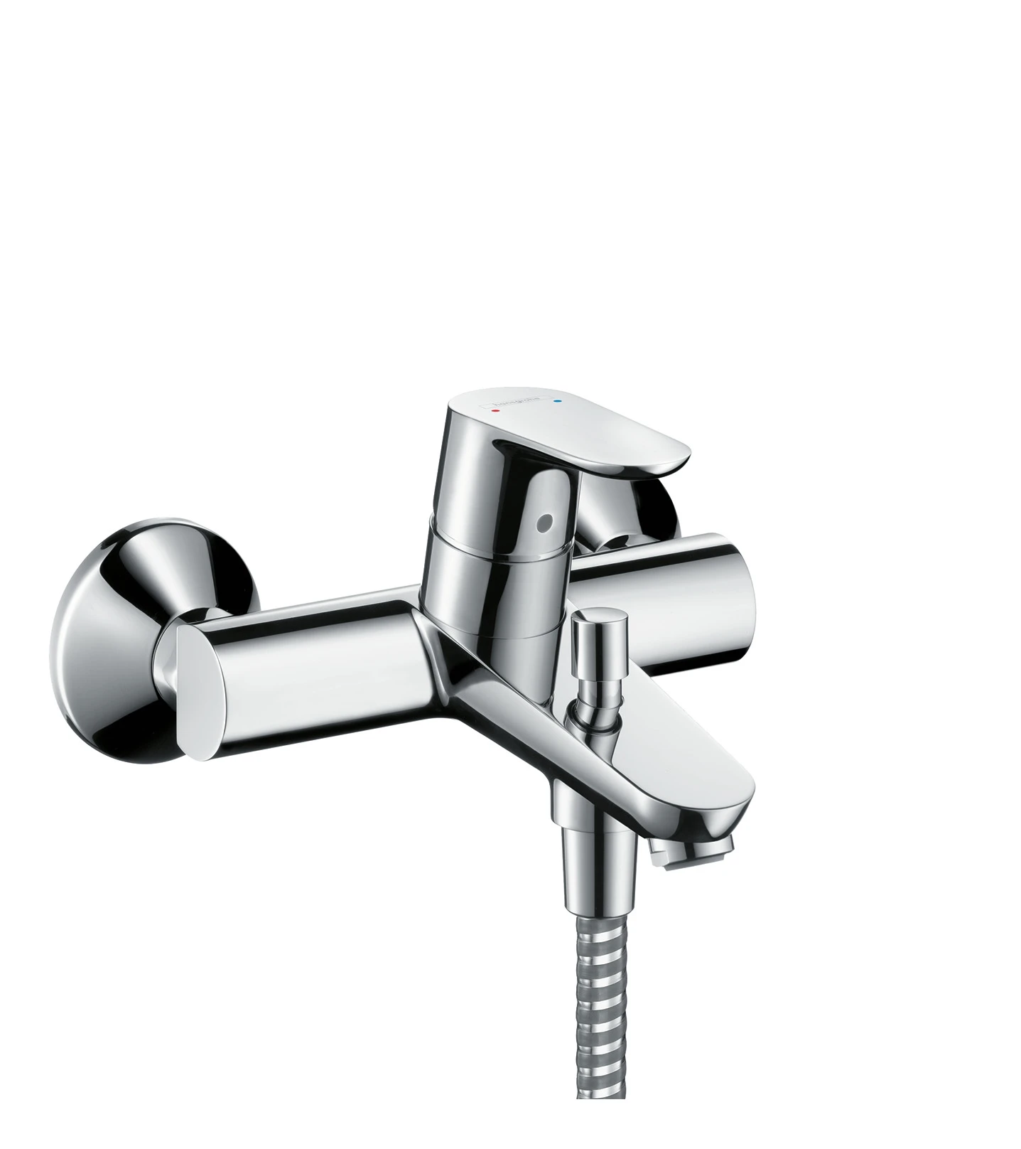 Hansgrohe Focus Single Lever Manual Bath Mixer For Exposed Installation With 2 Flow Rates Chrome