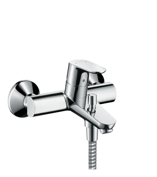 Hansgrohe Focus Single Lever Manual Bath Mixer For Exposed Installation With 2 Flow Rates Chrome