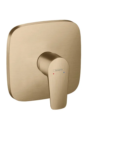 Hansgrohe Talis E Single Lever Manual Shower Mixer Soft Cube For Concealed Installation Brushed Bronze