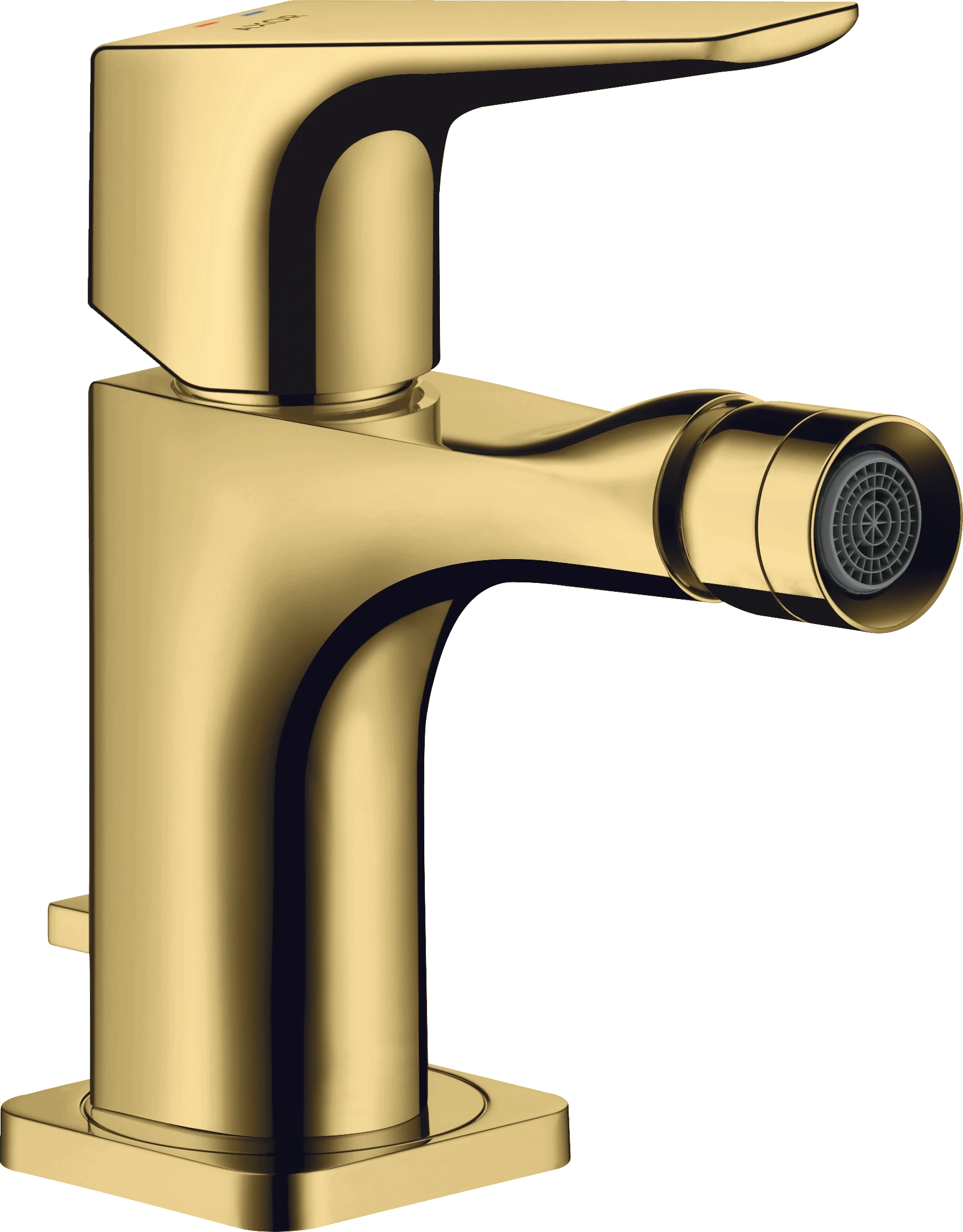Axor Citterio E Single Lever Bidet Mixer With Lever Handle And Pop-up Waste Gold Polished