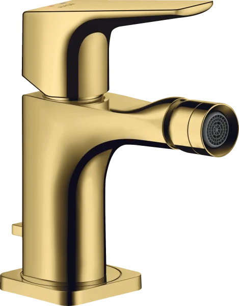 Axor Citterio E Single Lever Bidet Mixer With Lever Handle And Pop-up Waste Gold Polished
