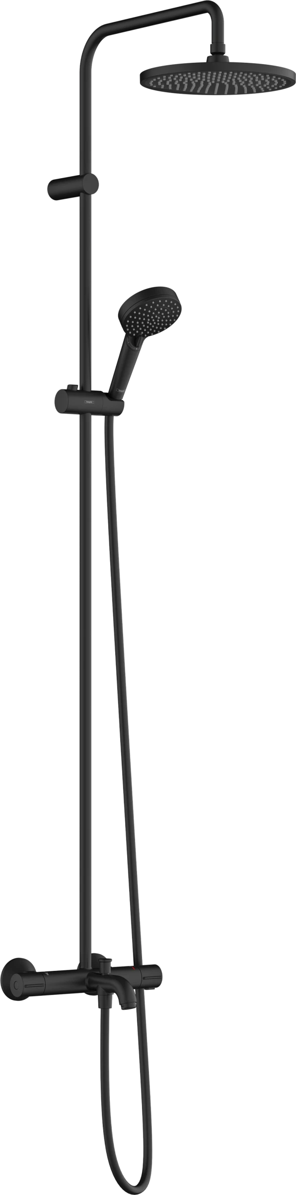 Hansgrohe Vernis Blend Showerpipes With Thermostatic Mixer 1170 X 325 X 85mm Black - Matt