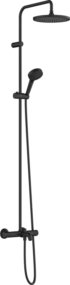 Hansgrohe Vernis Blend Showerpipes With Thermostatic Mixer 1170 X 325 X 85mm Black - Matt product image - Image 1