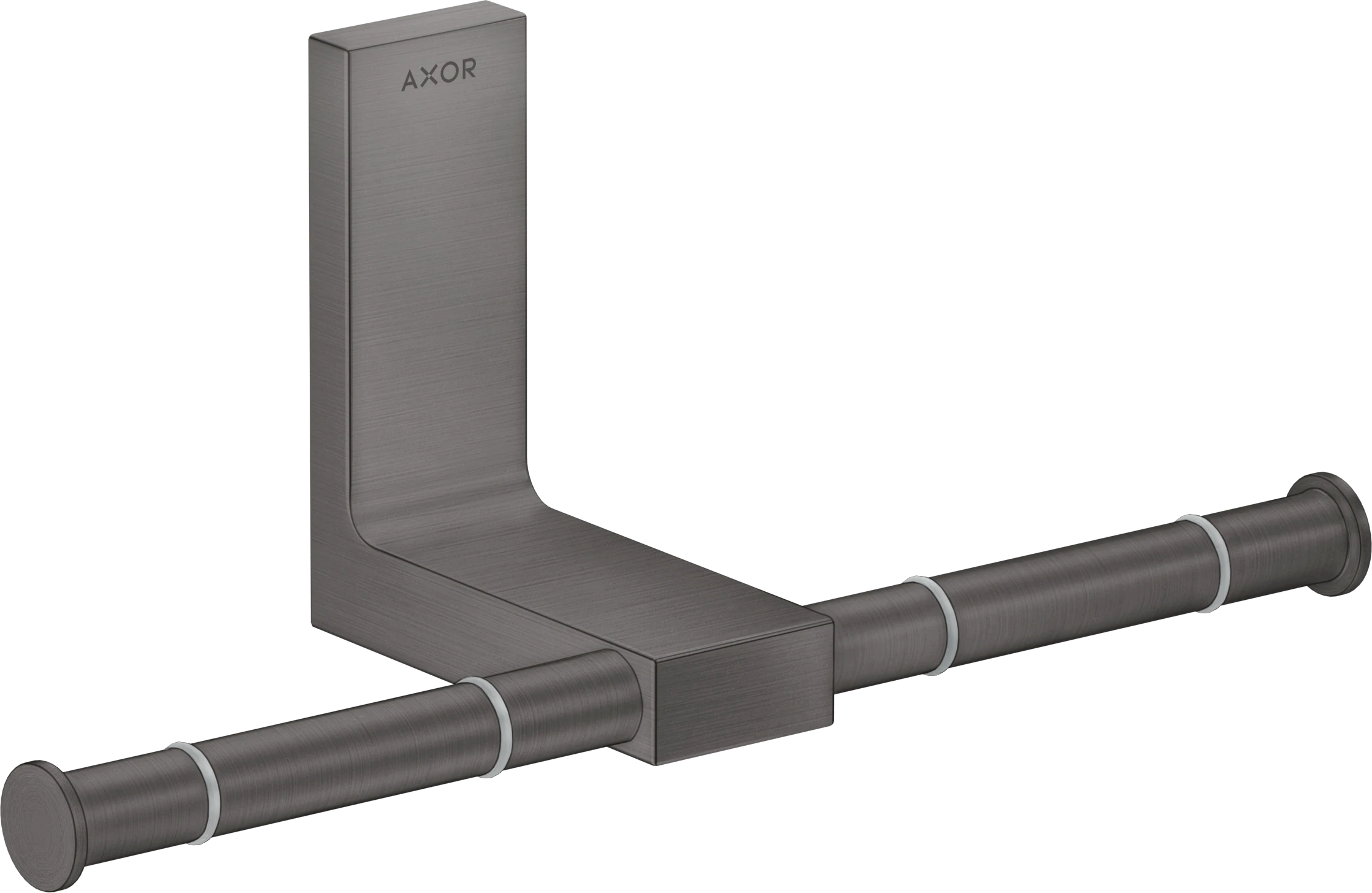 Axor Universal Rectangular Toilet Roll Holders 330 X 215 X 155mm Gunmetal/chrome - Brushed