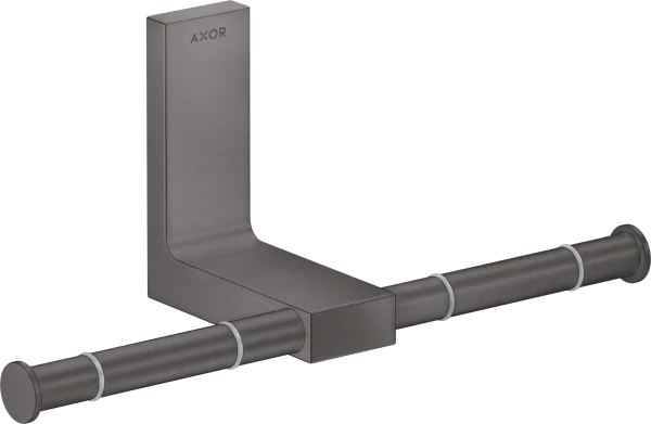 Axor Universal Rectangular Toilet Roll Holders 330 X 215 X 155mm Gunmetal/chrome - Brushed