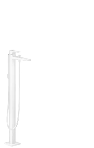 Hansgrohe Metropol Single Lever Bath Mixer Floor Standing With Lever Handle Matt White