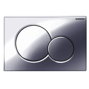 Geberit Sigma01 Round Flush Plate For Dual Flush - Gloss Chrome