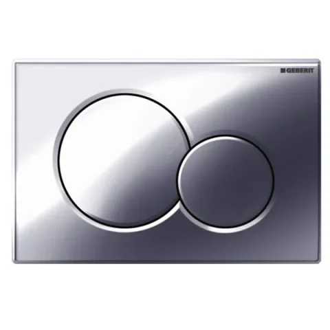 Geberit Sigma01 Round Flush Plate For Dual Flush - Gloss Chrome product image - Image 1