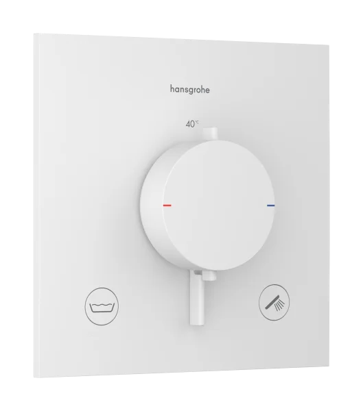 Hansgrohe Ecostat Comfort E Thermostatic Shower Mixer Concealed 262 X 233 X 168mm White - Matt