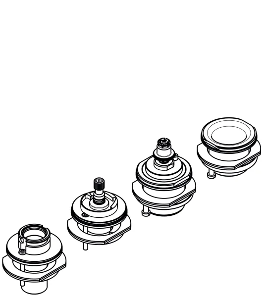 Axor Installation Aid 4-hole Rim Mounted Thermostatic Bath Tub Mixer