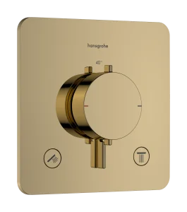 Hansgrohe Ecostat Comfort Q Thermostatic Shower Mixer Concealed 262 X 233 X 168mm Gold - Polished
