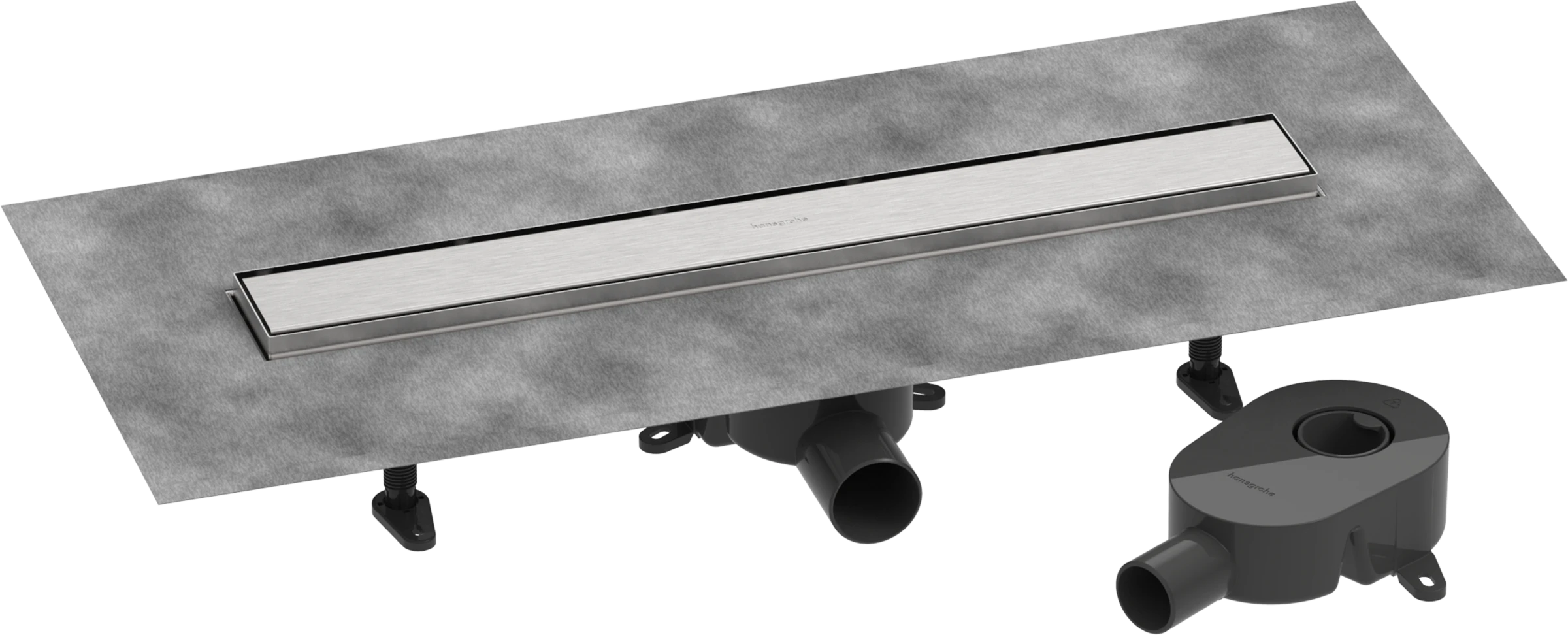 Hansgrohe Raindrain Go Shower Wastes 783 X 163 X 132mm Stainless Steel - Brushed
