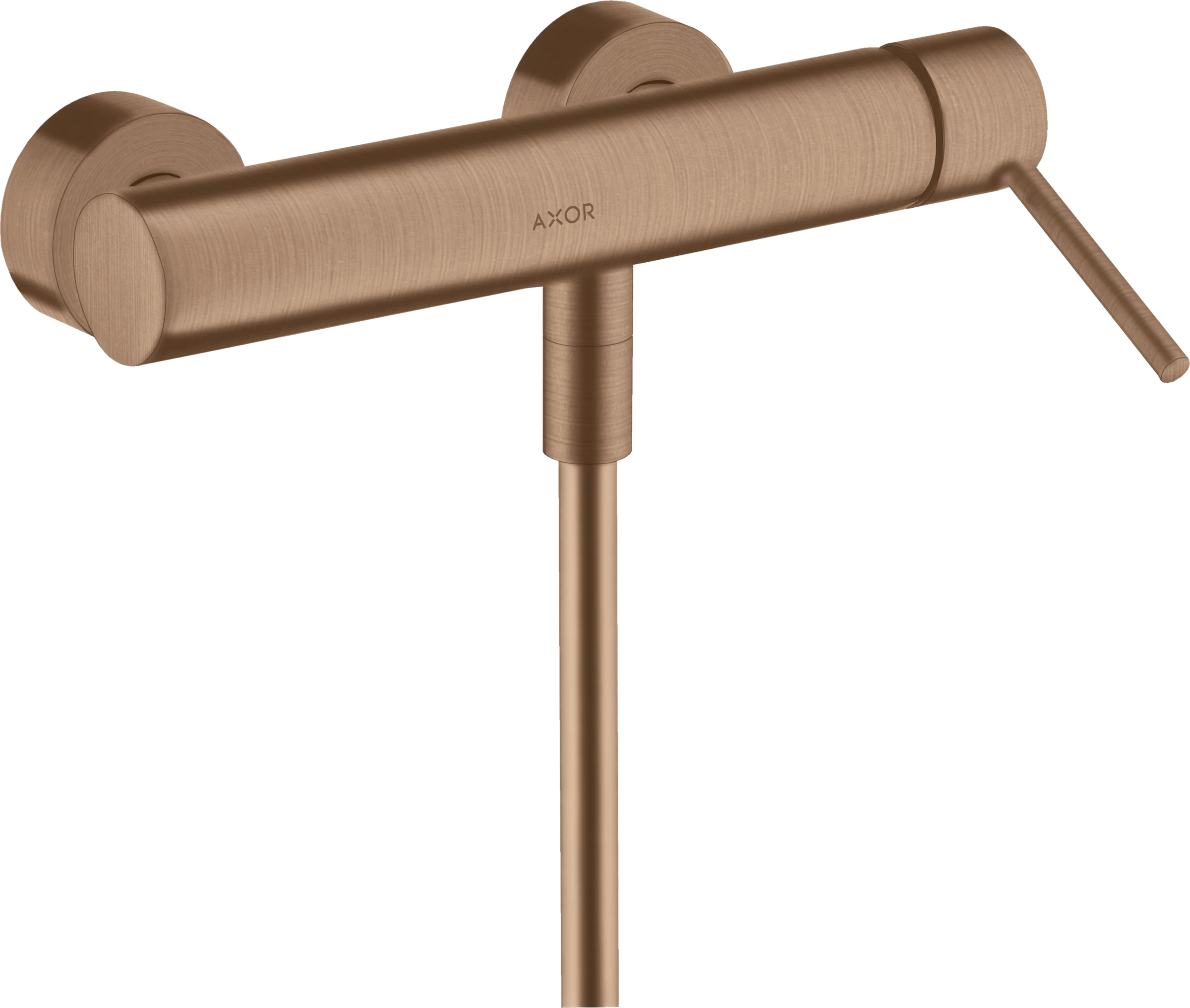 Axor Starck Single Lever Manual Shower Mixer For Exposed Installation With Pin Handle Brushed Red Gold